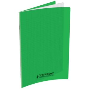 Oxford Cahier piqûre 17x22cm 32 pages 90g grands carreaux Seyès. Couverture polypropylène Vert - Lot de 27 - Publicité