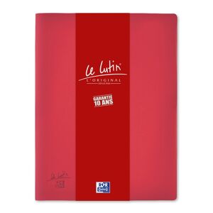 Protège-documents Oxford le lutin® l'original a4 60 vues / 30 pochettes couverture pvc rouge - Lot de 5 - Publicité