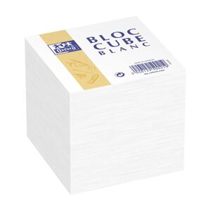 Bloc cube Oxford pense-bete 9x9cm 680 feuilles unies blanches - Lot de 16