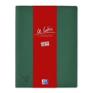 Protège-documents Oxford le lutin® l'original a4 60 vues / 30 pochettes couverture pvc vert - Lot de 5 Rouge - Publicité