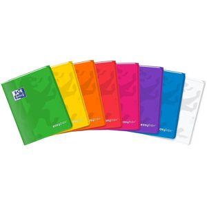 Cahier Oxford easybook 17x22cm grands carreaux seyès 48 pages agrafées couverture polypro coloris assortis - Lot de 10 - Publicité