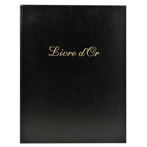 Exacompta Livre d'or Balacron avec titre 100 pages blanches - 27x22 cm vertical - Noir - Lot de 2 Vert fonce