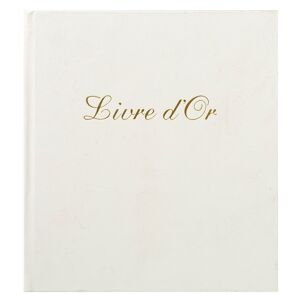 Exacompta Livre d'or Cuir Alpille 140 pages ivoire - 26x22cm vertical - Blanc Canari