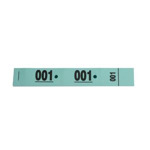 Exacompta Carnet de 50 tickets vestiaires numérotés de 3 volets (dont 2 volets avec trous) - Format 20x3 cm - Vert - Lot de 20 - Publicité