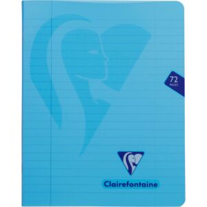 Clairefontaine Cahier piqué Mimesys 16,5x21cm 72 pages ligné + marge couverture polypropylène Couleur aléatoire - Assortis - Lot de 10 - Publicité