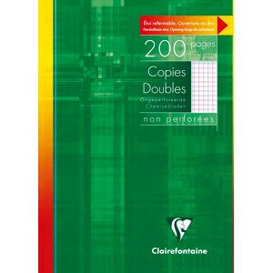 Clairefontaine Copies doubles sous étui A4 200 pages non perforées petits carreaux - Lot de 5 - Publicité