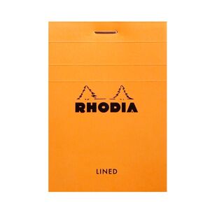 Bloc agrafé Rhodia N°11 7,4x10,5 cm 80 feuillets ligné 80g - Orange - Lot de 20 - Publicité