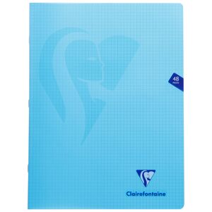 Clairefontaine Cahier piqué Mimesys 24x32cm 48 pages petits carreaux couverture polypropylène Couleur aléatoire - Assortis - Lot de 10 - Publicité