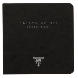 Clairefontaine Flying Spirit carnet dos carré 50F 10,5x10,5cm 90g - Noir - Lot de 5 - Publicité