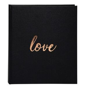 Exacompta Livre d'or 140 pages tranche or - Format 21x19cm - LOVE Blanc - Noir