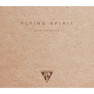 Clairefontaine Flying Spirit carnet cousu 50F 15,5x15,5cm 90g - Kraft brun - Lot de 5 - Publicité