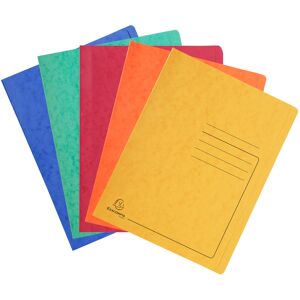 Exacompta Chemise à lamelle carte lustrée 355gm2 - A4 - Couleurs assorties - Lot de 25 - Publicité