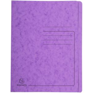 Exacompta Chemise à lamelle carte lustrée 355gm2 - A4 - Violet - Lot de 25 - Publicité