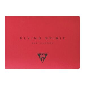Clairefontaine Flying Spirit carnet dos brut 50F A6 90g - Rouge - Lot de 5 - Publicité