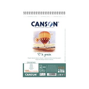 Canson Album spiralé de papier dessin 'C' à grain, A5 - Lot de 4 - Publicité