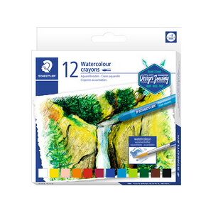 Staedtler Craie aquarellable Design Journey, etui carton 12 - Lot de 2