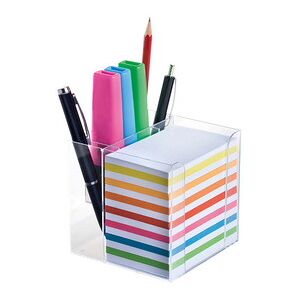 Wedo Bloc cube, 50x90 mm, blanc / colore, 700 feuilles - Lot de 2