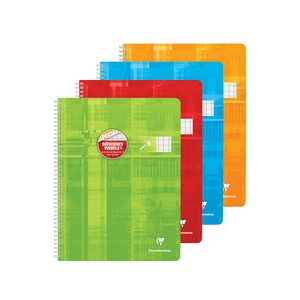 Clairefontaine Cahier reliure intégrale déficients visuels 24x32cm 100 pages grands carreaux noirs 2,5mm agrandis 10x10 Couleur aléatoire - Assortis - Lot de 10 - Publicité