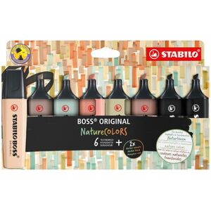 Stabilo Surligneur 'BOSS ORIGINAL' NatureCOLORS, étui de 8 - Lot de 2 - Publicité