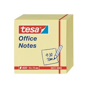 Tesa Bloc cube avec notes adhesives Office Notes, 75 x 75 mm - Lot de 4