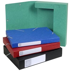 Exacompta - Réf. 14000H - 10 boites de classement Cartobox Dos 40mm Carte lustrée - A4 - Couleurs assorties - Publicité