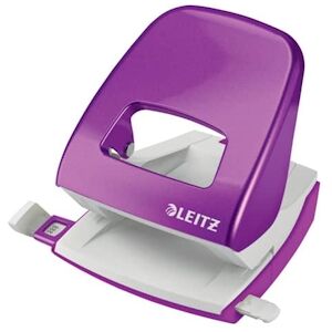 LEITZ Perforateur NeXXT Violet - 2 trous en métal - Capacité 30 feuilles - Livré en Boîte - Publicité