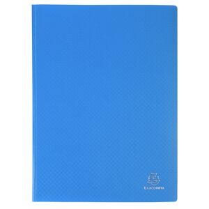 Exacompta - Réf. 8852E - Carton de 10 Protège-documents en polypropylène 5/0e OPAK pochettes Cristal 100 vues - A4 - Bleu clair - Publicité