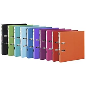 Lot de 10 - Exacompta Classeur à levier en polypro PREMTOUCH Dos 5 cm - Assortis Tendance - Publicité