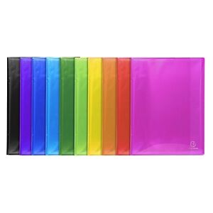 Lot de 8 - Exacompta Porte vues IDERAMA A4 - Polypropylène glossy - 60 pochettes - 120 vues - Assortis - Publicité