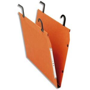 Packdiscount ESSELTE Boîte de 25 dossiers suspendus TMG pour TUBE en kraft 240g. Fond 15, bouton-pression. Orange - Publicité