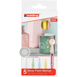 Set de marqueurs brillant &amp; pastel, 5 marqueurs multicolore