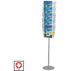 Edimeta Tourniquet brochures 15 cases A4 Pied socle fixe - Publicité