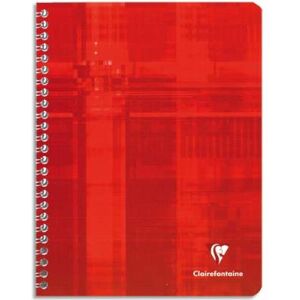 Cahier Clairefontaine Metric - reliure spirales - 17 x 22 cm - 224 pages - grands carreaux - papier 90g - Publicité