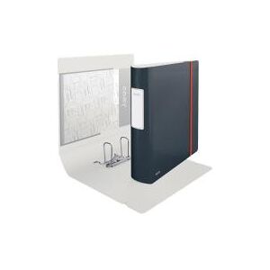 Classeur à levier 180° Leitz Cosy Active PP A4 - Dos 8 cm - capacité 500 feuilles élastique de fermeture - Gris - Publicité