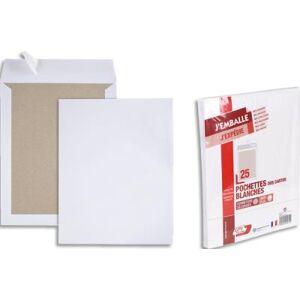 Pochettes vélin blanc GPV - auto-adhesives - dos carton - format 24 - 120g - boîte de 25