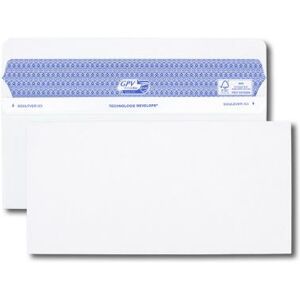 Enveloppe blanche GPV - DL 112 x 225 mm - 90g - sans fenêtre - fermeture Secure autoadhésive sans bande - boîte de 100