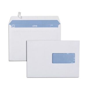 Enveloppe blanche Raja Premium format C5 -  162 x 229 mm - avec fenêtre - Fermeture auto-adhésive - Papier vélin 90 g/m² - Publicité