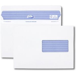 Enveloppe blanche GPV - C5 162 x 229 mm - 90g - avec fenêtre - fermeture Secure autoadhésive sans bande - boîte de 100