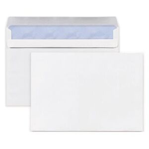 Enveloppe Raja format C5 - 162 x 229 mm - 80g fermeture autocollante - papier vélin blanc - boîte 500 unités - Publicité