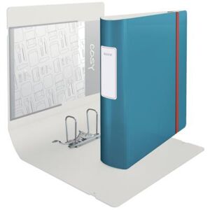 Classeur à levier 180° Leitz Cosy Active PP A4 - Dos 8 cm - capacité 500 feuilles élastique de fermeture - Bleu - Publicité