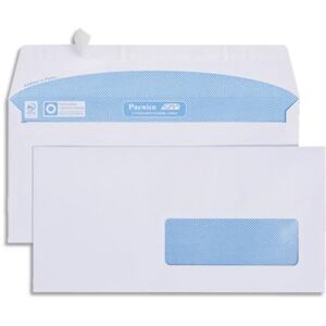 Boîte de 500 enveloppes imprimables vélin GPV - Blanc - 80g - DL 110x220mm - auto-adhésives avec fenêtre 35x100mm