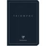 Clairefontaine Triomphe PLATINUM carnet piqûre textile A5 96 pages uni papier ivoire 90 g - Bleu - Lot de 5