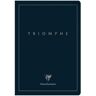 Clairefontaine Triomphe PLATINUM cahier piqûre textile A4 96 pages ligné papier ivoire 90 g - Bleu - Lot de 5