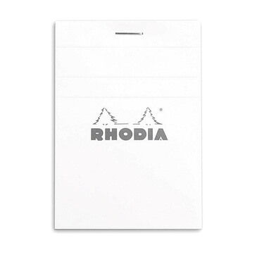 Rhodia Bloc de direction 160 pages n°11 7,4x10,5cm 5x5. Couverture Blanche - Lot de 14