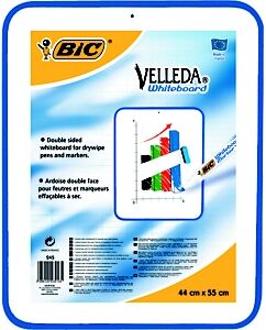 BIC® Velleda Ardoise effaçable à sec double face cadre bleu L.44 x H.55 cm