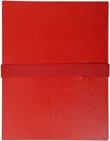 Lot de 10 - Exacompta Chemise extensible à rabat jusque 13 cm - Fermeture sangle Velcro - Capacité 1000 feuilles A4 - Rouge