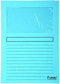 Exacompta Chemises à fenêtre Forever® 80 feuilles A4 130 g/m² en carte recyclé - Bleu clair - Lot de 100