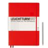 Notesz A4, négyzetrácsos master slim Leuchtturm piros