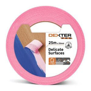 DEXTER Nastro per mascheratura  25 m x 25 mm superfici delicate