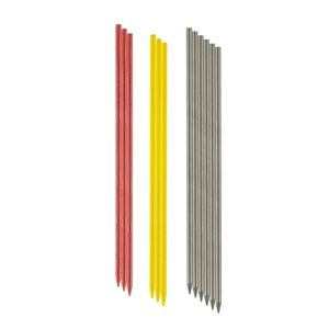 DEXTER Ricarica di inchiostro per pennarello punta fine grigio e rosso e giallo 12 pezzi